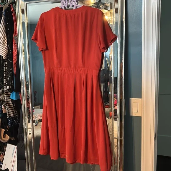DE Collection orange/red Midi Dress - Picture 4 of 4
